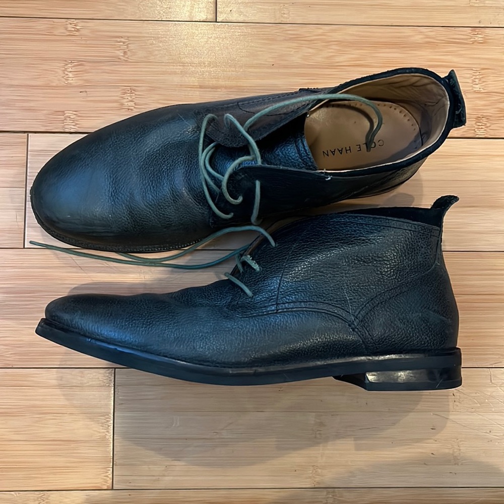 Cole Haan Men’s Black Leather Chukka Boots